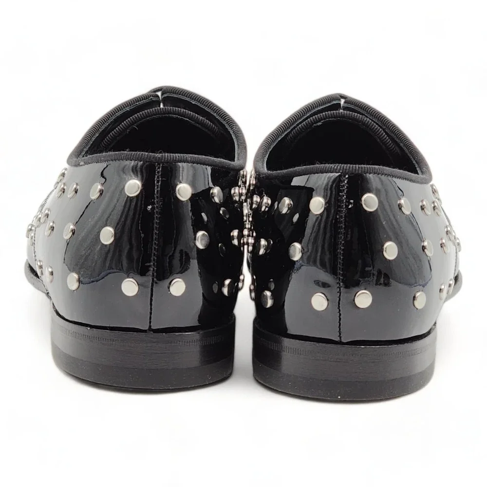Alexander McQueen Patent Leather Men's Studded Derby Shoes $1150